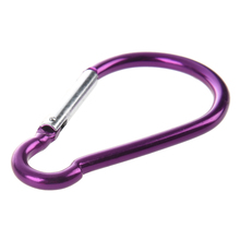 Large D Shaped Aluminum Carabiner Bi-colored Clip Hook for Hiking Camping 2024 - buy cheap