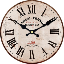 Vintage Roman Number Design Clock Brief Silent Living Room Cafe Kitchen Clocks Home Decor Art Large Wall Clock No Ticking Sound 2024 - buy cheap