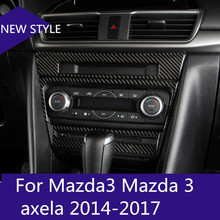Car styling Rear air conditioning vent decorative frame air outlet trim strip carbon fiber For Mazda3 Mazda 3 axela 2014-2017 2024 - buy cheap