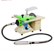 Hot Sale Trim Saw Machine Jewelry Polishing Machine Mini Bench Lathe with 2pcs 6" Baldes and 1 Polishing Wheels 2024 - buy cheap