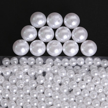 DIY 4-20mm ABS Imitation Pearl Beads Holes Loose Spacer Beads Handmade Bracelet Necklace Jewelry Accessories Making Wholesale 2024 - buy cheap