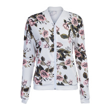 Women Jacket  Autumn Printed Floral Bomber Jacket Size Plus Xxxl Warm Slim Casual Jacket Zip Up Biker Slim Coat Outwear 2020 new 2024 - buy cheap