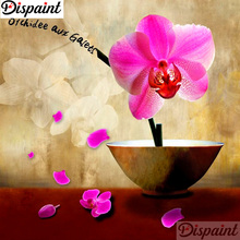 Dispaint Full Square/Round Drill 5D DIY Diamond Painting "orchid flower bowl" Embroidery Cross Stitch 3D Home Decor Gift A11102 2024 - buy cheap