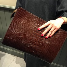 New Brand Crocodile Pattern Day Clutches PU Leather Envelope Women Messenger Bag Praty Evening Bag Handbags Purses 2022 - buy cheap