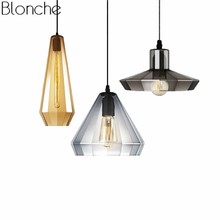 Nordic LED Pendant Lights Crystal Glass Hanging Lamp for Dinning Room Kitchen Home Luminaire Loft Industrial Pendant Lamp E27 2024 - buy cheap