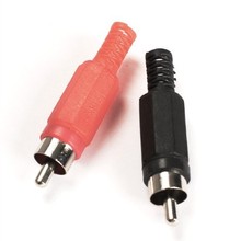 100 Uds RCA Plug Tipo De Soldadura conector de Cable de Audio rojo y negro 2024 - compra barato