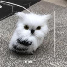 Mini Model Simulation Fur Cute Owl Christmas Gift Animal Crafts Toy 2024 - buy cheap