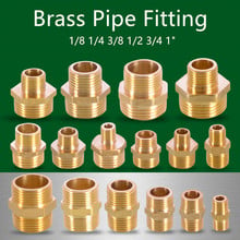 Brass Water pipe fittings 1/8 1/4  3/8 1/2 3/4 thread reducer Connection Adapte Copper Pneumatic Components Plumbing Accessories 2024 - buy cheap