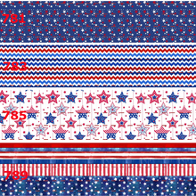 NEW sales 50 yards 3" 75mm USA Independence Day ribbon printed grosgrain star ribbon free shipping 2024 - buy cheap