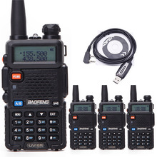 4PCS Baofeng UV-5R Dual Band UHF/VHF 136-174Mhz&400-520Mhz UV5R handheld portable Two Way CB Ham Amateur Radio+USB Cable 2024 - buy cheap