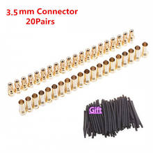 20pairs 3.5mm Banana Gold Bullet Connector Plug Male Female for Lipo RC Battery Part with Heat Shrink DIY ESC Motor 2024 - buy cheap