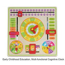 Модная деревянная доска с календарем Обучающие часы для детей Раннее Обучение обучающая игрушка для детского сада классные игрушки 2024 - купить недорого