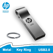 Original HP Flash Disk 16GB Metal Thumb Drives Key Ring Memory Stick v285w Cle USB DIY Custom Wholesale 2019 DJ Pen Drive 16 gb 2024 - buy cheap