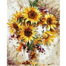 WEEN Sunflowers-kit de pintura abstracta por números, imagen de pared moderna para el hogar, obra de arte, pintura Digital Diy por números 40x50cm 2024 - compra barato