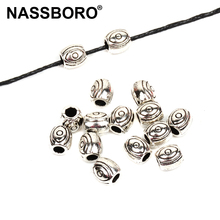 Retro Eye Silver Metal Beads for Jewelry Making Loose Charms Cylinder Connector Spacers Beads Diy Jewelry Bracelet Needlework 2024 - buy cheap