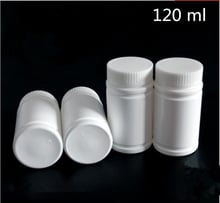 50 pcs Free Shipping 120 ml white plastic Pill Powder Butter Bottle Refillable Packaging Screw Lid jar Empty container 2024 - buy cheap