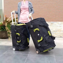 Большой Вместительный Дорожный чемодан, сумка для багажа из ткани Оксфорд, Женский чемодан на колесиках, Мужская большая дорожная сумка 27 32 дюймов 2024 - купить недорого