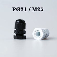 Plastic Cable Gland 10pcs High Quality IP68 PG21 M25 13-18MM Waterproof Nylon Cable Gland with Waterproof Gasket cable sleeve 2024 - buy cheap