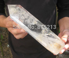 Ddh00778 cristal de cuarzo transparente NATURAL grande, Punta curativa 2024 - compra barato