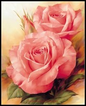 Needlework for embroidery DIY French DMC High Quality - Counted Cross Stitch Kits 14 ct Oil painting - Yellow Roses 2024 - buy cheap