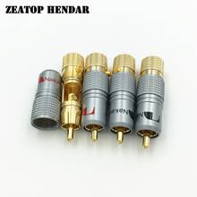 50Pcs NAKAMICHI 10mm Gold Plated RCA Male Locking Non Solder Plug RCA Coaxial Connector Socket Adapter High Quality 2024 - buy cheap