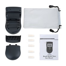 Analizador de policía portátil, Detector Digital LCD, Sensor de Alcohol, probador de respiración con 5 piezas desechables, 818 2024 - compra barato