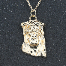 Jesus Piece Necklace Fashion Gold Color Head Pendant Christianity Hip Hop Statement Jewelry Wholesale 2024 - buy cheap