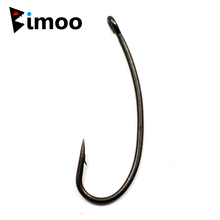 Bimoo 100pcs/pack Longshank Coating Carp Fishing Hooks T Long Shank Mugga Fish Hook Size #2 #4 #6 #8 2024 - buy cheap