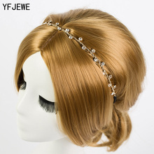 YFJEWE-accesorios para el cabello para mujer, cuentas de cadena de cristal, bandas para la cabeza, joyería para el cabello nupcial, joyería para el cabello H008 2024 - compra barato