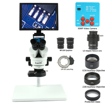 30mp 3.5-90x 10 lcd soldering lcd de solda trinocular microscópio estéreo suporte lente hdmi câmera de vídeo digital para ferramentas de reparo do telefone celular 2024 - compre barato