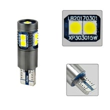 Farol de led canbus para carro, 4 peças, estilo de carro, 194 w5w t10 9smd 3030 led com luz de estacionamento sem erros, t10 led luz lateral 2024 - compre barato