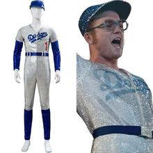 Rocketman Elton John Dodgers Baseball Uniform Cosplay Costume Jumpsuit Outfit Male Cosplay Halloween Carnival Costume 2024 - compre barato