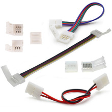 Conector de tira led, 2pin 3pin 4pin 5pin 6pin para rgb cct cores rgbw 3528 5050 led para terminais de conexão de tira 2024 - compre barato