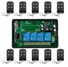 Controle remoto sem fio ac85v ~ 250v 110v 4ch interruptores 230v saída relé rádio rf transmissor e receptor 220 mhz/315mhz