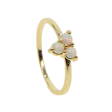 2019 New Style White Round Opal Ring Gold Color High-grade Fashion Delicate And Charming Woman Rings Wholesale factory size 6 7 2024 - buy cheap