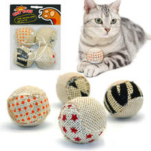 4pcs/pack Ball Cat Toy  Interactive Cat Toys Play Chewing Rattle Scratch Catch Pet Kitten Cat Exrecise Toy Balls 2024 - buy cheap