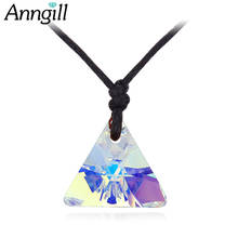 ANNGILL Crystals From Swarovski Pendant Necklaces for Women Triangle Necklaces & Pendants Rope Chain Jewelry Brand Accessories 2024 - buy cheap