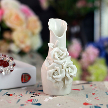 Vaso de cerâmica para decoração caseira, vaso pequeno de cerâmica moderna fashion acessórios de mesa vaso de flores artesanato 2024 - compre barato
