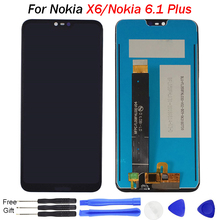 Оригинал для nokia X6 ЖК-дисплей 5,8 "для nokia 6,1 Plus экран дигитайзер сборка Замена Бесплатные инструменты для nokia X6 дисплей 2024 - купить недорого