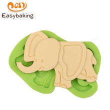 Cartoon 3D Animal Elephant Silicone Mold Fondant Chocolate Candy Mold Sugar Craft Cake Decorating Tools for Art and Craft 2024 - buy cheap