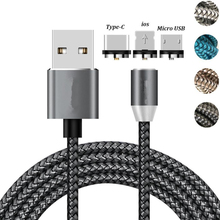 Магнитное зарядное устройство USB кабель для передачи данных для iPhone 7 Micro USB Тип C зарядка магнитное зарядное устройство USB кабель для xiaomi redmi 7 ... 2024 - купить недорого