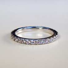 Dossy Jewelry-anillo de compromiso de diamante para mujer, sortija de oro blanco 950, platino, 0,23 CT 2024 - compra barato