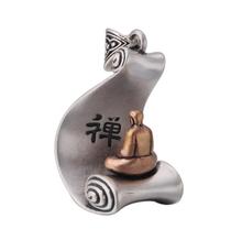 Pure Silver Sterling 925 Silver Religious Vintage Buddha Statue Pendant (FGL) 2024 - buy cheap