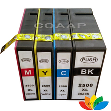 4 совместимых с PGI 2500 XL BK C M Y чернильный картридж для принтера canon MAXIFY iB4050 MB5050 5350 2024 - купить недорого