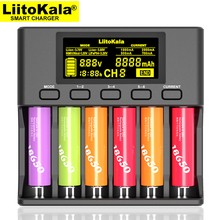 LiitoKala-Cargador con 6 ranuras para baterías, dispositivo de carga con detección de polaridad automática, para pilas AA y AAA, compatible con 18650, 21700, 26650 y 32650, modelo Lii-S6 2024 - compra barato