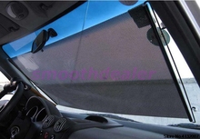 Автомобильный Стайлинг, Черный Автомобильный зеркальный солнцезащитный козырек на лобовое стекло, солнцезащитный козырек 58x125 см 2024 - купить недорого