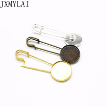 10 PCS Fit 20mm 25mm Cabochon Brooch Setting Blanks Metal Copper Brooch Pin Bezel Trays DIY Base For Jewelry Making 2024 - buy cheap