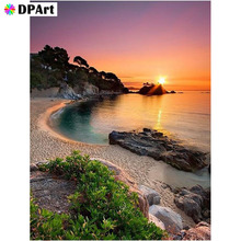 Diamond Painting 5D Full Square/Round Drill Sea Side Beach Sunset Daimond Rhinestone Embroidery Painting Cross Stitch Pic M669 2024 - buy cheap