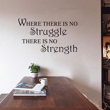 "where there is no struggle,there is no strength"Inspirational encouragement sayings wall quote stickers wholesale free shipping 2024 - buy cheap