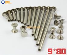 15 Pieces 9 x 80mm Nickel Plated Chicago Screw Stud Rivet Belt Strap Fastener (5mm Shank Diameter) 2024 - buy cheap